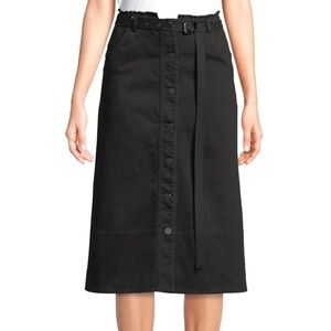 Elizabeth and James Merritt denim slub midi skirt